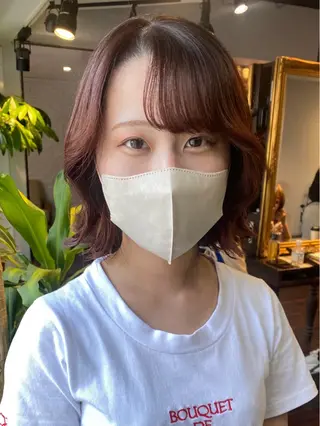 ミディアム カラー ヘアアレンジ レイヤーカット×髪質 改善🇰🇷シオリのヘアスタイル