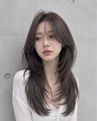セミロング カラー ヘアアレンジ 🌫️大人韓国ヘア 🌫️naoyaのヘアスタイル