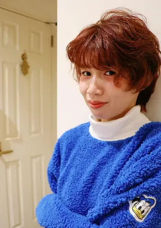 カラー ショート パーマ 徳永 博志のヘアスタイル