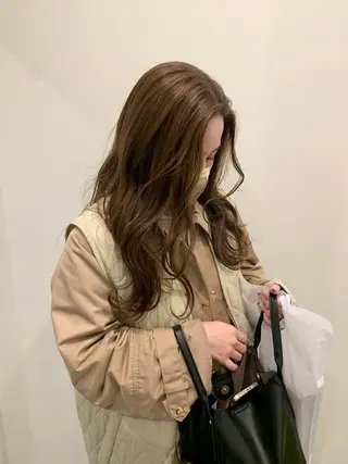 ロング カラー メンズ 落合希 Olivebeigeのヘアスタイル