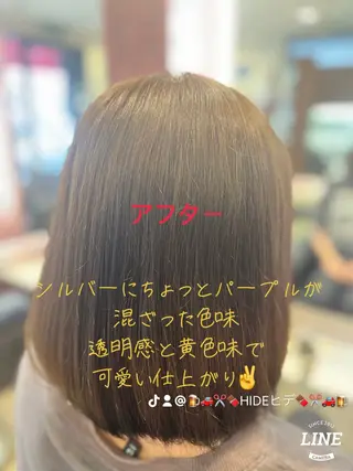 ミディアム カラー 織田 英之のヘアスタイル