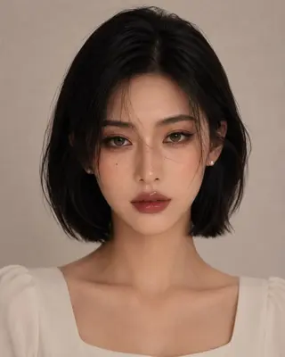 ミディアム 海野翔吾🇨🇳 ワンホンレイヤーのヘアスタイル