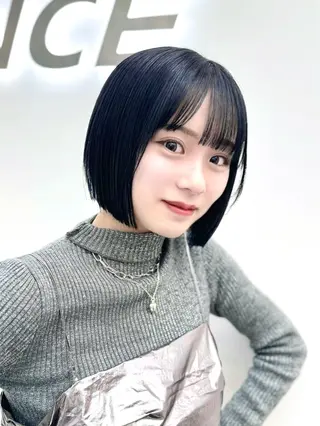 ショート カラー ヘアアレンジ 縮毛矯正🤍 盛れるボブ/ひかりのヘアスタイル