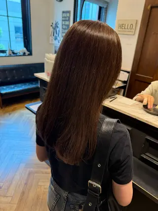 セミロング カラー 國分 真椰のヘアスタイル