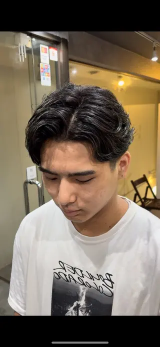 ミディアム りょうま⚡️新小岩 ニュアンスパーマのヘアスタイル