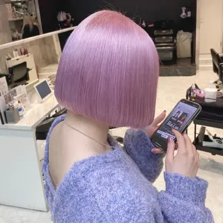ショート カラー パーマ ヘアアレンジ メンズ キッズ ネイル マツエク・マツパ アイブロウ 🎀ハイトーンNo .1🩵NaGiSaのヘアスタイル