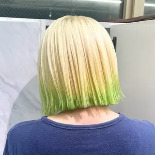 ミディアム カラー レン🎨ハイトーン× エクステ🎨渋谷のヘアスタイル