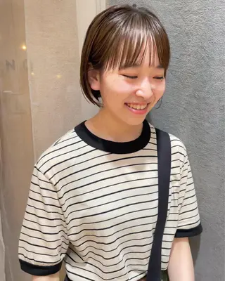 ショート カラー ボブ/ショート 吉田竣のヘアスタイル