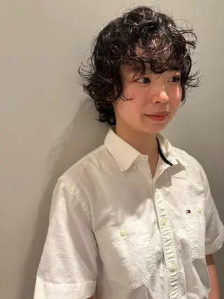 ショート パーマ 松井 拓未のヘアスタイル