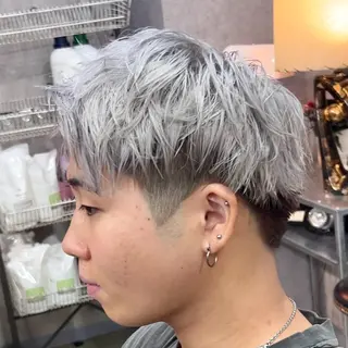 ショート カラー メンズ カラー特化/海外系/ ハイライト/豊閃のヘアスタイル