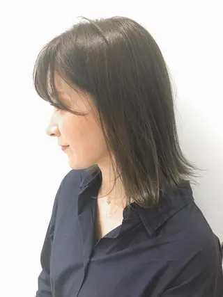 ミディアム カラー パーマ ヘアアレンジ 中田 敏明のヘアスタイル