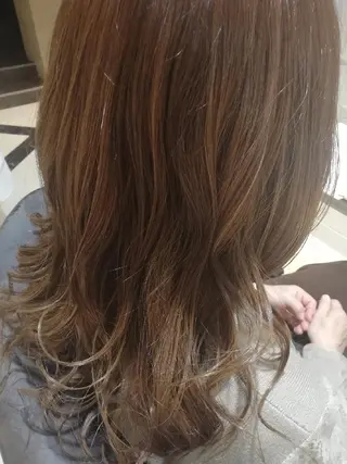 カラー パーマ ヘアアレンジ ロング 畠村 美智子のヘアスタイル