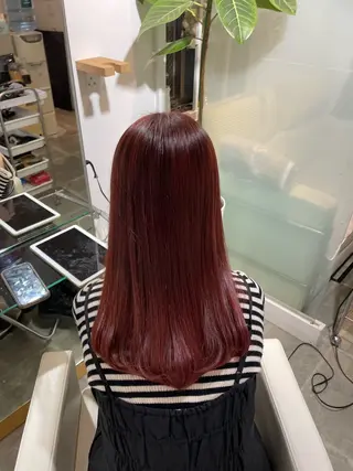 セミロング カラー 原宿♡透明感カラー♡ 縮毛矯正【MAYU】のヘアスタイル