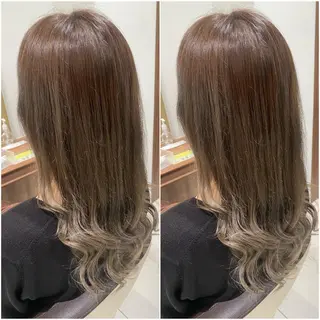 ロング カラー 全席個室 暖色カラー Zina松園優香🌸のヘアスタイル