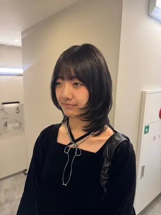 セミロング 100％可愛い顔周り 💓レイヤー/しずくのヘアスタイル