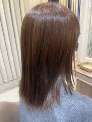 ミディアム カラー 韓国ヘアメイク🎀/ 縮毛矯正✨山本媛香のヘアスタイル