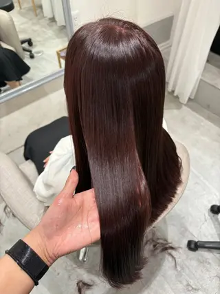 カラー 髪質改善×韓国艶髪 カラー ヒナタ🍒のヘアスタイル