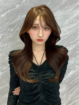 ロング カラー Ardore 韓国風カラー大阪のヘアスタイル
