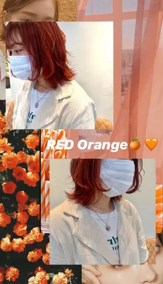ミディアム カラー RISAKO レイヤーカット🎀のヘアスタイル