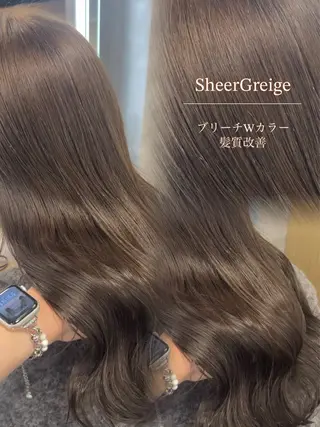 ロング カラー 赤みなし ×透明感🫧YUNAのヘアスタイル