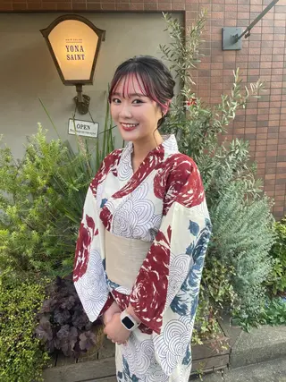 ミディアム ヘアアレンジ KURIA‪‪/ブリ ーチ/ダブルカラーのヘアスタイル