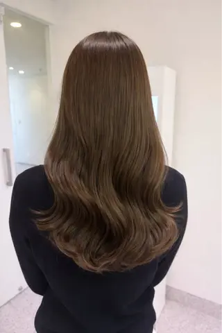 ロング カラー パーマ ヘアアレンジ メンズ 透明感カラー／ 新潟万代/池野里衣のヘアスタイル