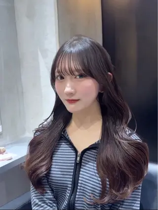 ロング カラー 艶髪×透明感カラー りなのヘアスタイル