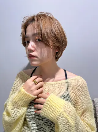 ショート カラー 透明感ケアカラー/ レイヤー/ryokaのヘアスタイル