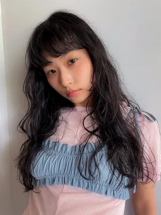 ロング パーマ パーマ/ロング 岩山丈一郎のヘアスタイル