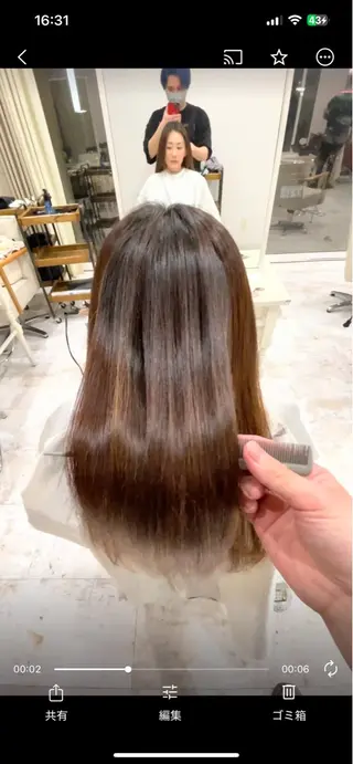 ロング 川瀬 夢来のヘアスタイル