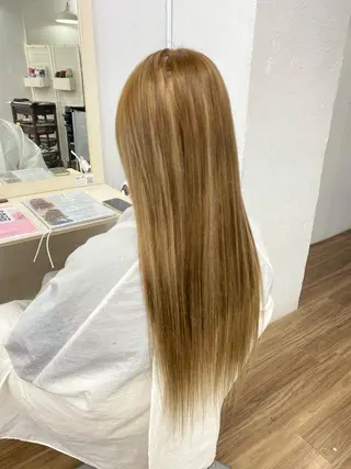 ロング カラー GLOSS 心斎橋 山上のヘアスタイル