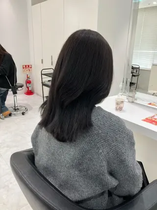 セミロング カラー ヘアアレンジ 💓色落ちまで綺麗な 垢抜けカラー💓のヘアスタイル