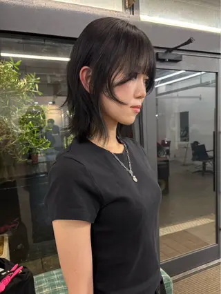 ミディアム カラー 百々花 《Elme》のヘアスタイル
