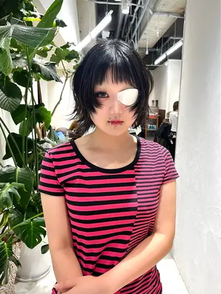ショート カラー レイヤー/ブラウン カラー/パーマのヘアスタイル