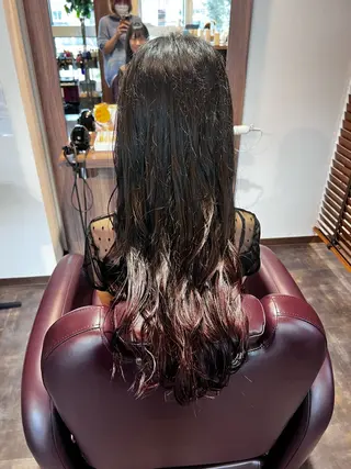ロング カラー キッズ 黒野 菜月のヘアスタイル