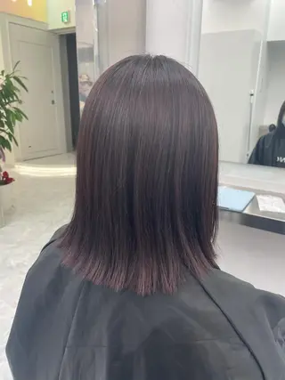 セミロング カラー ヘアアレンジ 縮毛矯正/髪質改善/ ブリーチ毛/木元渓太のヘアスタイル