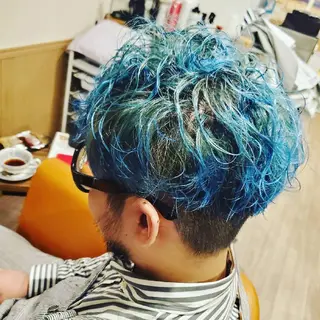 カラー パーマ ショート メンズ spa hair ark 富井直美のヘアスタイル
