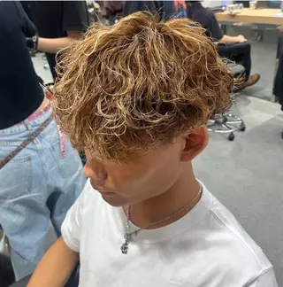 ショート カラー パーマ メンズ 🔥メンズ 特化🔥菊水皐暉🔥のヘアスタイル