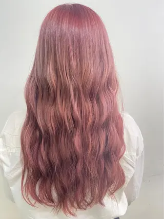 セミロング カラー ヘアアレンジ 💕上野美容師☁ ブリーチ💖サワのヘアスタイル