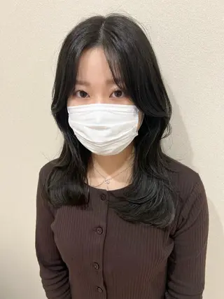 ミディアム カラー 外国人対応 佐久間のヘアスタイル