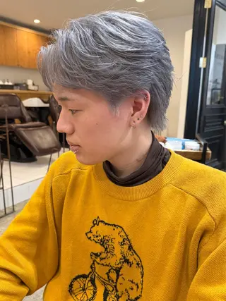 カラー メンズ メンズパーマ特化 三宅陸斗のヘアスタイル