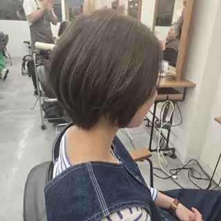 ショート 浜田りほ Luxbe 博多バスターミナルのヘアスタイル