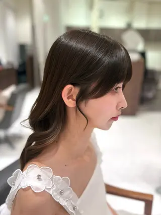 ロング カラー momo🍑/顔周り カット指名No.1のヘアスタイル
