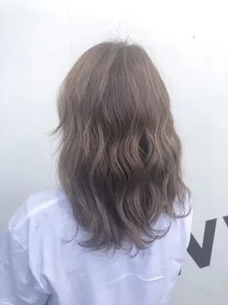 セミロング カラー 透明感カラー/ブリー チ✨駒場　笙のヘアスタイル