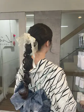 ヘアアレンジ 愛　莉/兵庫・加古川 美容室/艶カラーのヘアスタイル