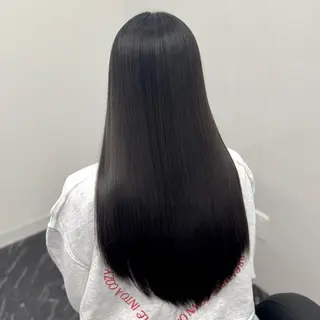 ロング パーマ 髪質改善Ⅰ透明感 艶カラーⅠたつやのヘアスタイル