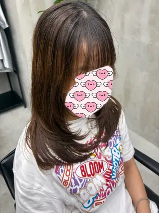 ミディアム sense. みなとのヘアスタイル