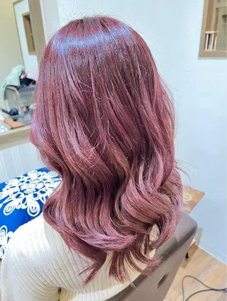 セミロング カラー THE PARK キシオカのヘアスタイル