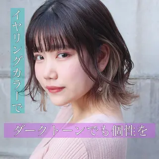 ミディアム カラー 髪質改善カラー ショートボブ専門のヘアスタイル