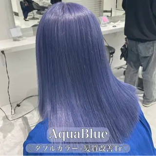 ロング カラー ヘアアレンジ 🫧モテる💗ダメー ジレスハイトーン🫧のヘアスタイル